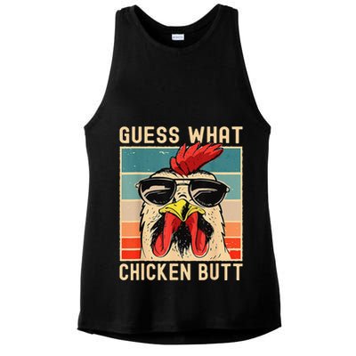 Funny Chicken Meme Guess What Chicken Butt Ladies PosiCharge Tri-Blend Wicking Tank