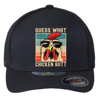 Funny Chicken Meme Guess What Chicken Butt Flexfit Unipanel Trucker Cap