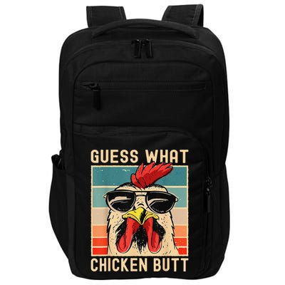 Funny Chicken Meme Guess What Chicken Butt Impact Tech Backpack