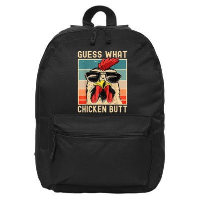Funny Chicken Meme Guess What Chicken Butt 16 in Basic Backpack