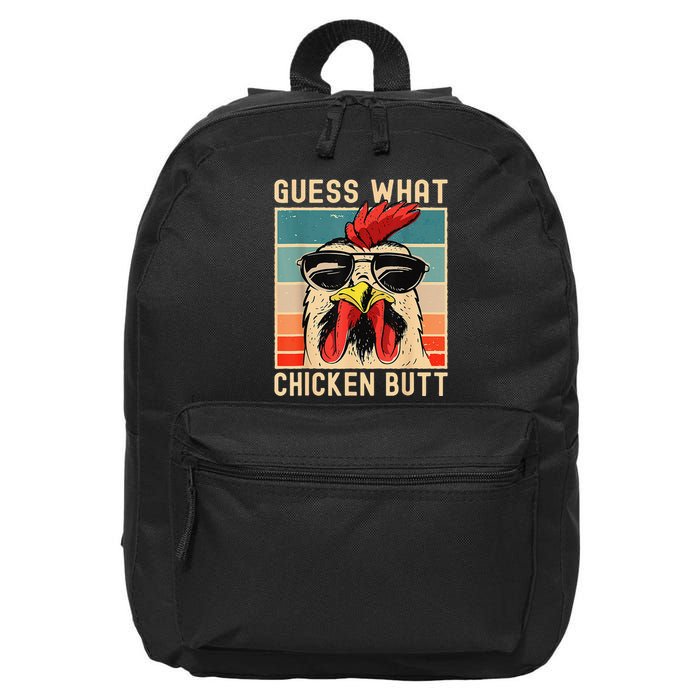 Funny Chicken Meme Guess What Chicken Butt 16 in Basic Backpack