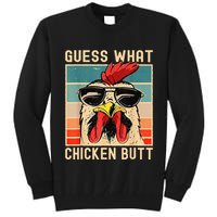 Funny Chicken Meme Guess What Chicken Butt Tall Sweatshirt