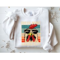 Funny Chicken Meme Guess What Chicken Butt Sweatshirt