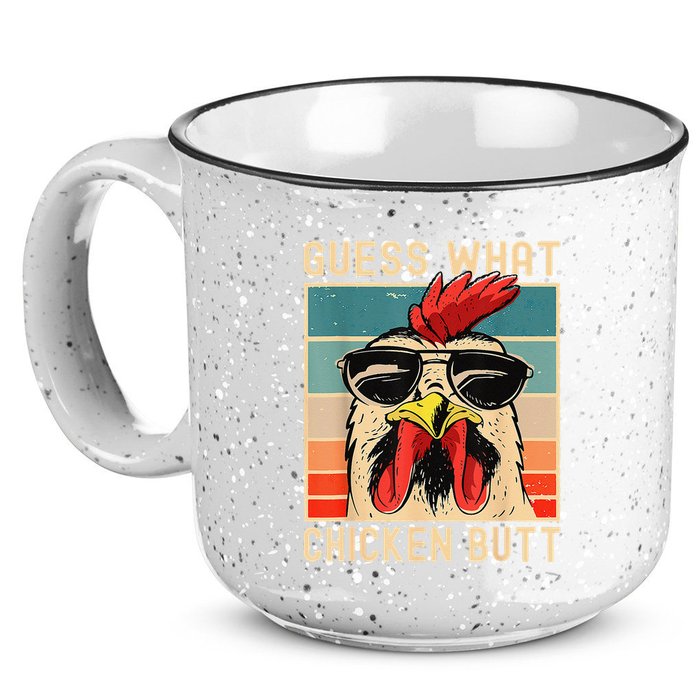 Funny Chicken Meme Guess What Chicken Butt 15oz Campfire Ceramic Mug