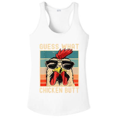 Funny Chicken Meme Guess What Chicken Butt Ladies PosiCharge Competitor Racerback Tank