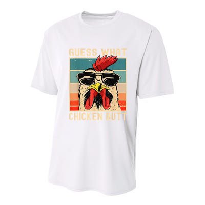 Funny Chicken Meme Guess What Chicken Butt Youth Performance Sprint T-Shirt