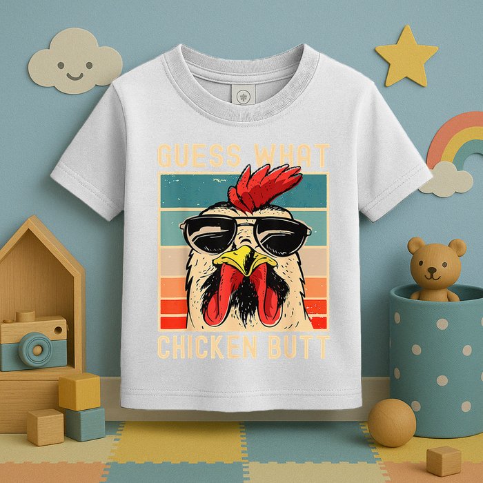 Funny Chicken Meme Guess What Chicken Butt Toddler T-Shirt