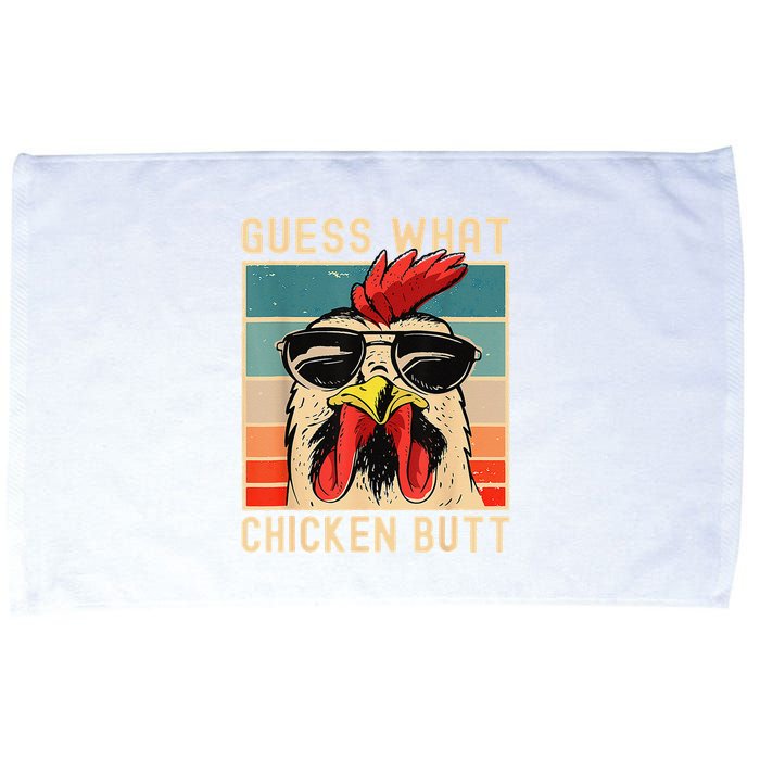 Funny Chicken Meme Guess What Chicken Butt Microfiber Hand Towel