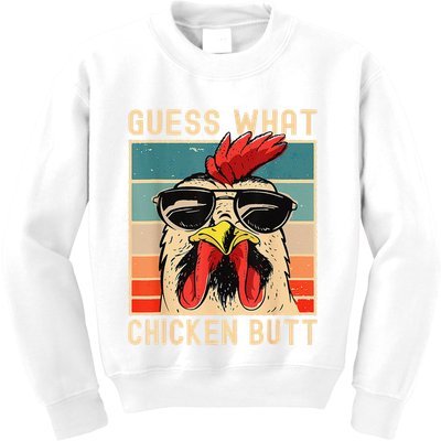 Funny Chicken Meme Guess What Chicken Butt Kids Sweatshirt