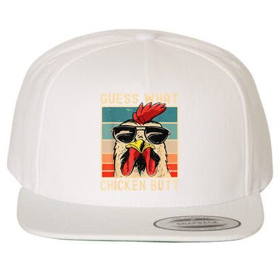 Funny Chicken Meme Guess What Chicken Butt Wool Snapback Cap