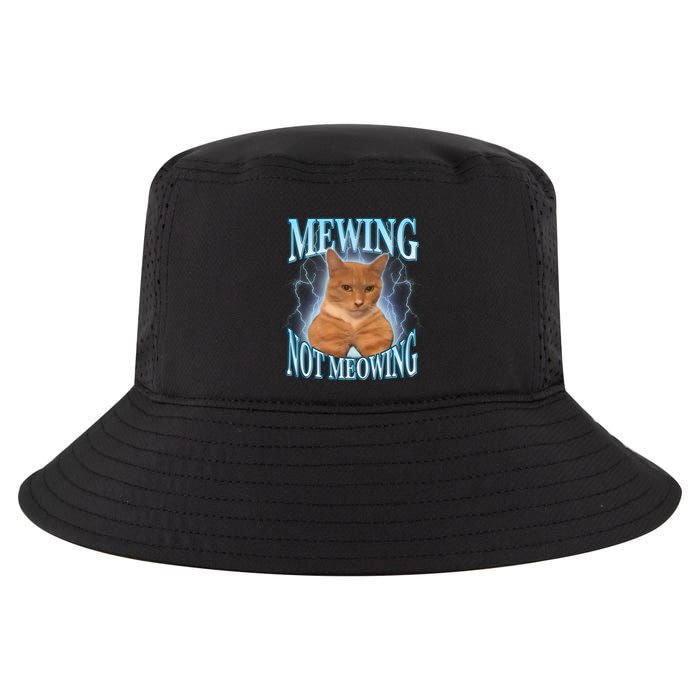 Funny Cat Meme With Meowing Looksmax Meowing Cat Cool Comfort Performance Bucket Hat