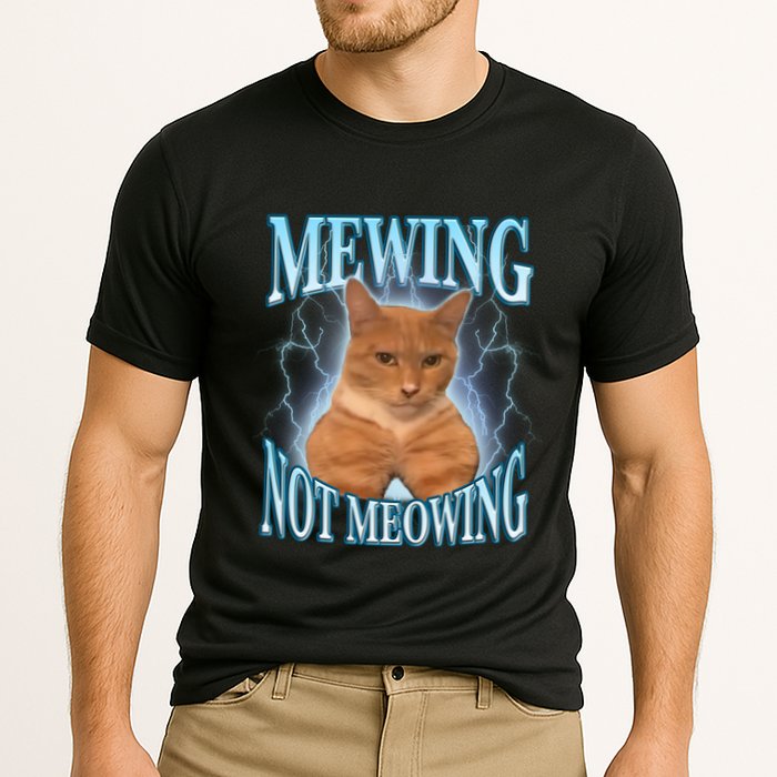 Funny Cat Meme With Meowing Looksmax Meowing Cat Performance Shirt