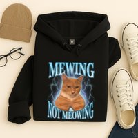 Funny Cat Meme With Meowing Looksmax Meowing Cat Hoodie