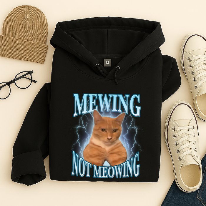 Funny Cat Meme With Meowing Looksmax Meowing Cat Hoodie