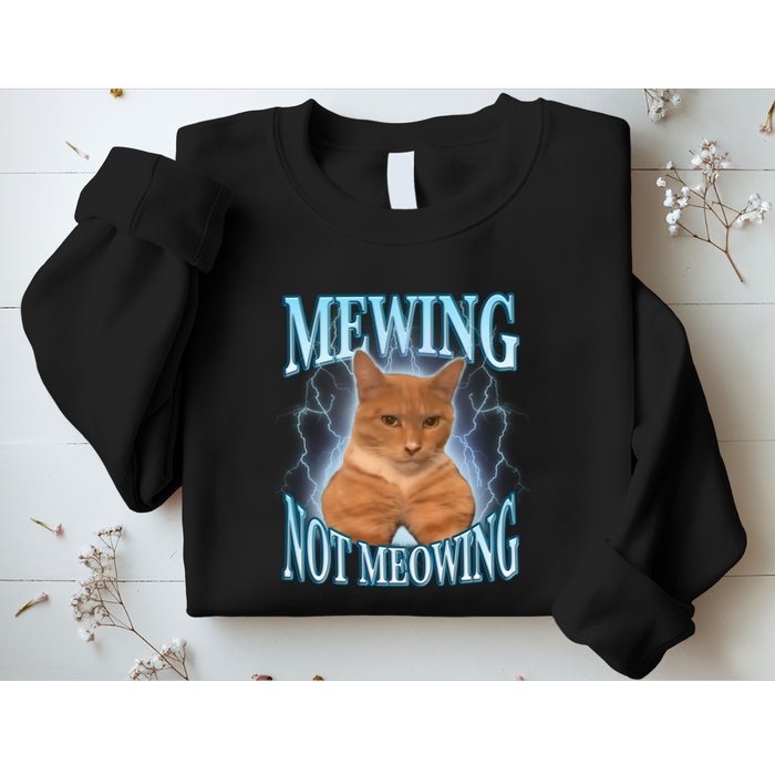 Funny Cat Meme With Meowing Looksmax Meowing Cat Sweatshirt