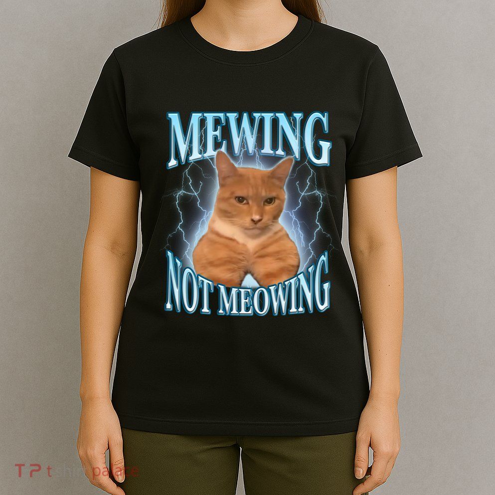 Funny Cat Meme With Meowing Looksmax Meowing Cat T-Shirt