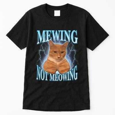 Funny Cat Meme With Meowing Looksmax Meowing Cat Tall T-Shirt