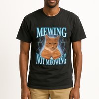 Funny Cat Meme With Meowing Looksmax Meowing Cat Tall T-Shirt