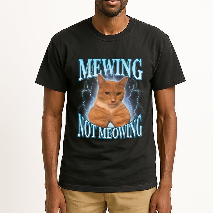Funny Cat Meme With Meowing Looksmax Meowing Cat Tall T-Shirt
