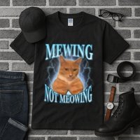 Funny Cat Meme With Meowing Looksmax Meowing Cat Tall T-Shirt