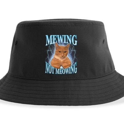 Funny Cat Meme With Meowing Looksmax Meowing Cat Sustainable Bucket Hat