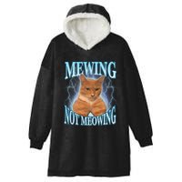 Funny Cat Meme With Meowing Looksmax Meowing Cat Hooded Wearable Blanket
