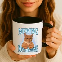 Funny Cat Meme With Meowing Looksmax Meowing Cat Mug