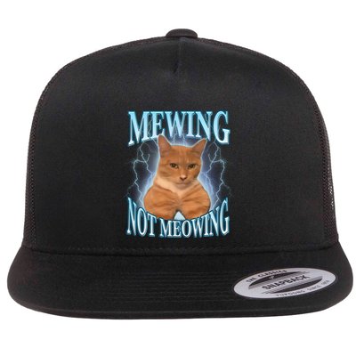 Funny Cat Meme With Meowing Looksmax Meowing Cat Flatbill Hat