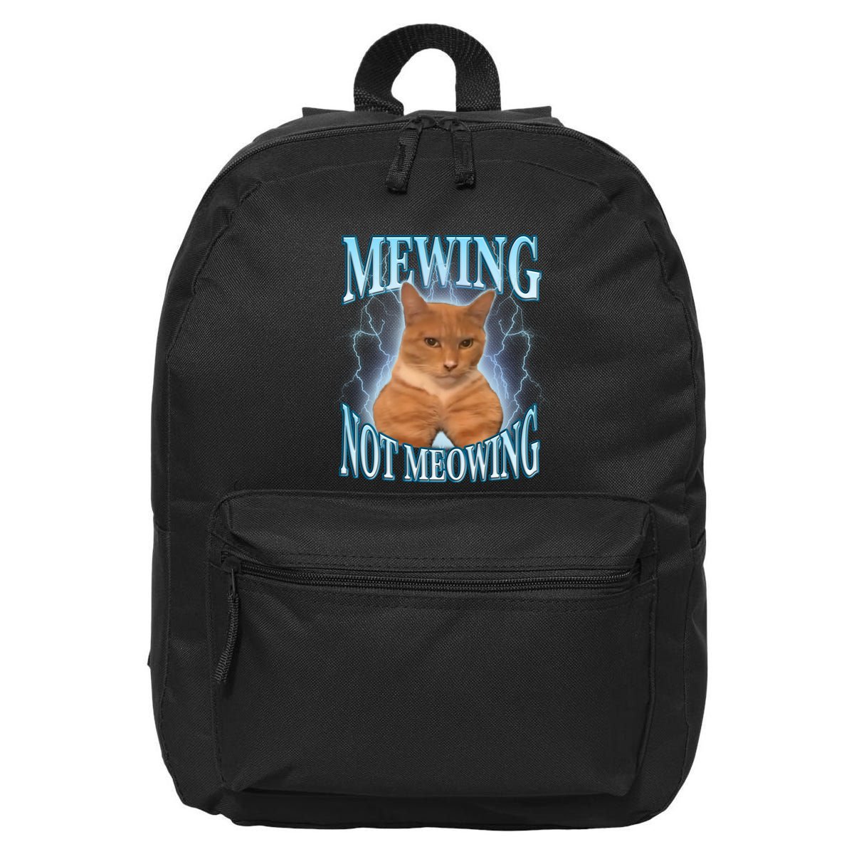 Funny Cat Meme With Meowing Looksmax Meowing Cat 16 in Basic Backpack