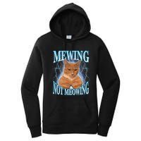 Funny Cat Meme With Meowing Looksmax Meowing Cat Women's Pullover Hoodie