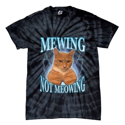 Funny Cat Meme With Meowing Looksmax Meowing Cat Tie-Dye T-Shirt