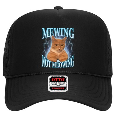 Funny Cat Meme With Meowing Looksmax Meowing Cat Trucker Hat
