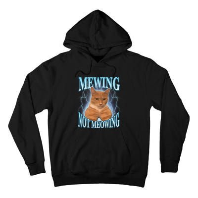 Funny Cat Meme With Meowing Looksmax Meowing Cat Tall Hoodie