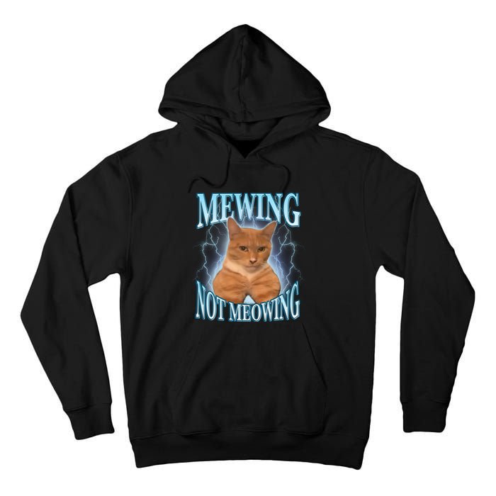 Funny Cat Meme With Meowing Looksmax Meowing Cat Tall Hoodie
