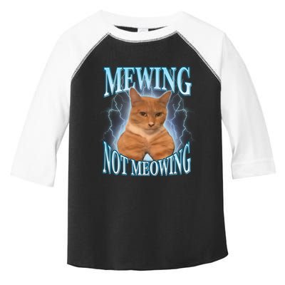 Funny Cat Meme With Meowing Looksmax Meowing Cat Toddler Fine Jersey T-Shirt