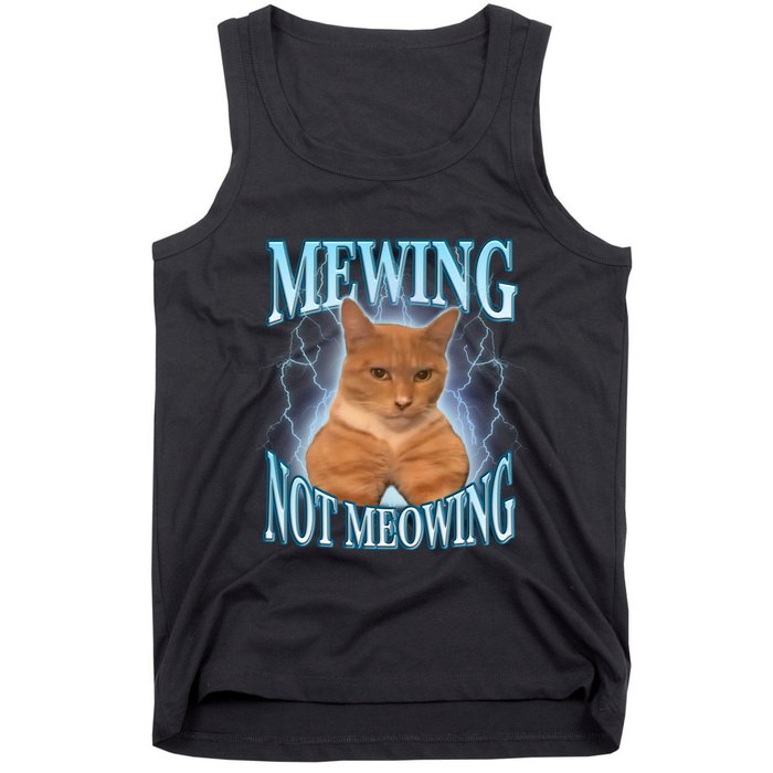Funny Cat Meme With Meowing Looksmax Meowing Cat Tank Top