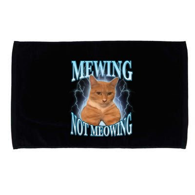 Funny Cat Meme With Meowing Looksmax Meowing Cat Microfiber Hand Towel