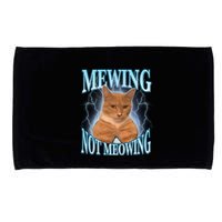 Funny Cat Meme With Meowing Looksmax Meowing Cat Microfiber Hand Towel