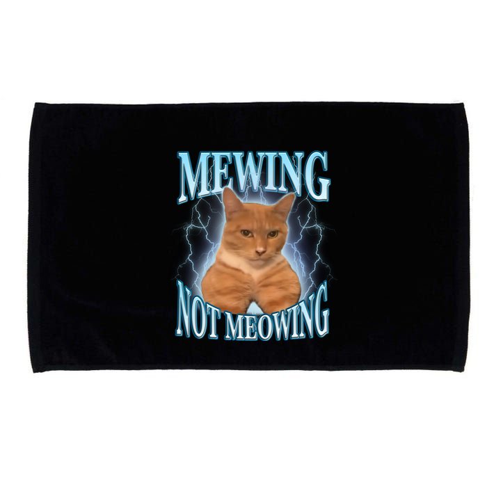 Funny Cat Meme With Meowing Looksmax Meowing Cat Microfiber Hand Towel
