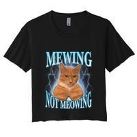 Funny Cat Meme With Meowing Looksmax Meowing Cat Crop Top