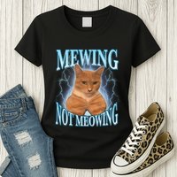 Funny Cat Meme With Meowing Looksmax Meowing Cat Womens T-Shirt