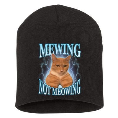 Funny Cat Meme With Meowing Looksmax Meowing Cat Short Acrylic Beanie