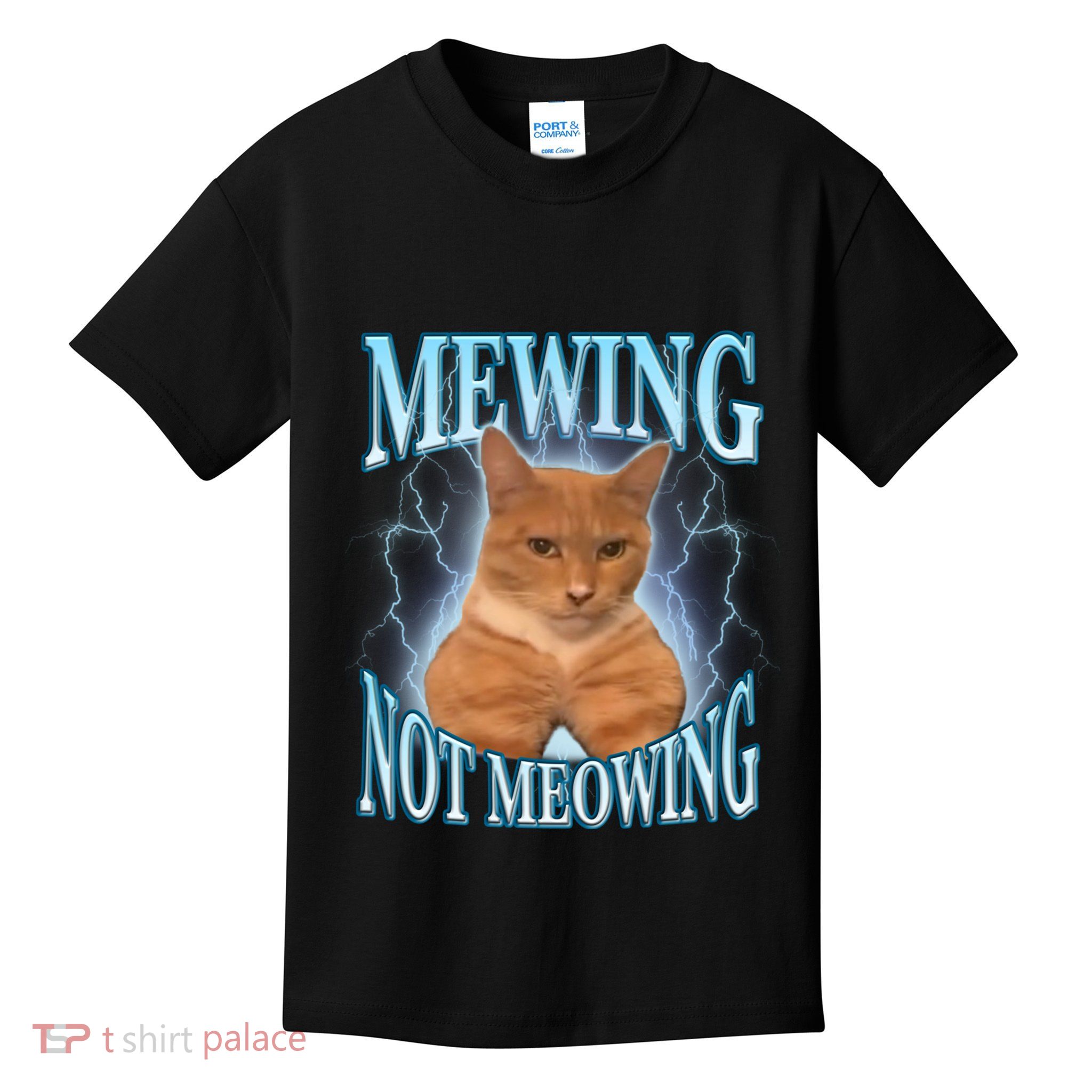 Funny Cat Meme With Meowing Looksmax Meowing Cat Kids T-Shirt