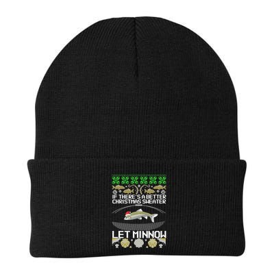 Funny Christmas Minnow Bait Fish Trap Angler Fishing Great Gift Beanie