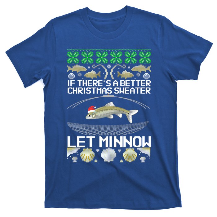 Funny Christmas Minnow Bait Fish Trap Angler Fishing Great Gift T-Shirt