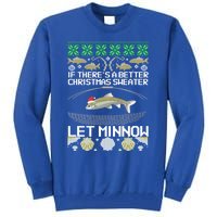 Funny Christmas Minnow Bait Fish Trap Angler Fishing Great Gift Tall Sweatshirt