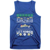 Funny Christmas Minnow Bait Fish Trap Angler Fishing Great Gift Tank Top