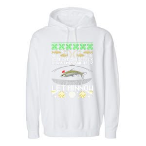 Funny Christmas Minnow Bait Fish Trap Angler Fishing Great Gift Garment-Dyed Fleece Hoodie