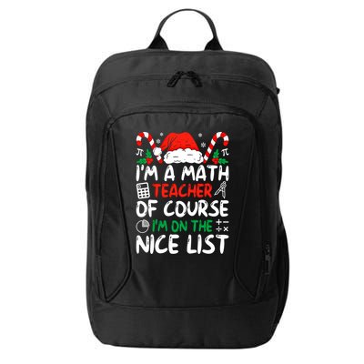 Funny Christmas Math Teacher IM A Math Teacher Gift City Backpack