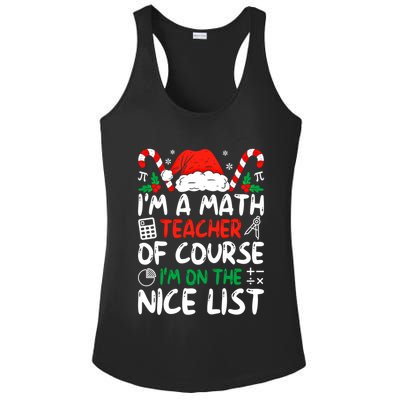 Funny Christmas Math Teacher IM A Math Teacher Gift Ladies PosiCharge Competitor Racerback Tank